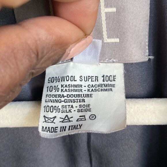 TSE Gray Cashmere Blend Long Double Breasted Coat 10 - Picture 7 of 10